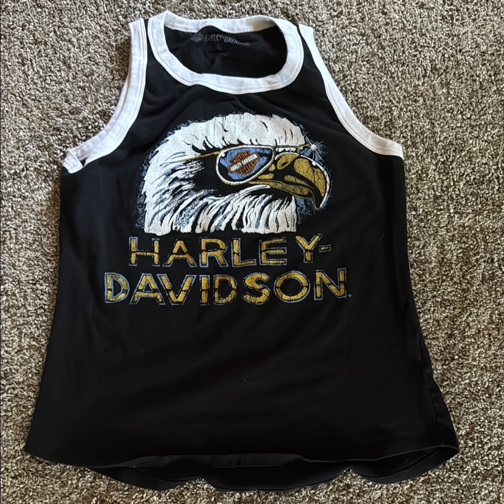 Harley-Davidson retro Ringer Tank with Eagle size L large